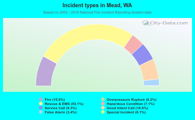 Incident types in Mead, WA