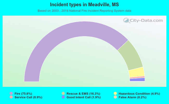 Incident types in Meadville, MS