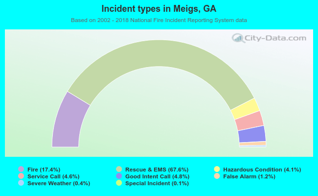 Incident types in Meigs, GA