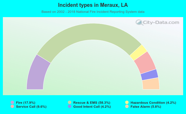 Incident types in Meraux, LA