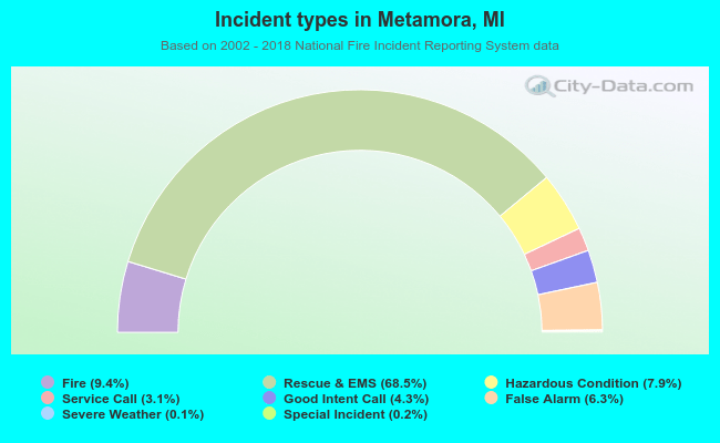 Incident types in Metamora, MI