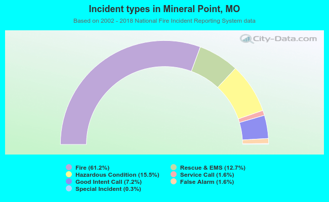 Incident types in Mineral Point, MO