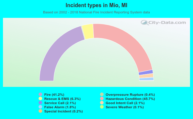 Incident types in Mio, MI