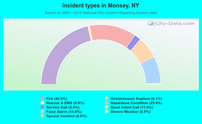 Incident types in Monsey, NY
