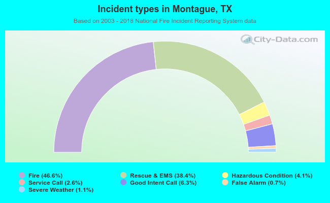 Incident types in Montague, TX