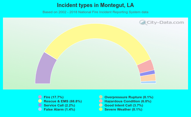 Incident types in Montegut, LA