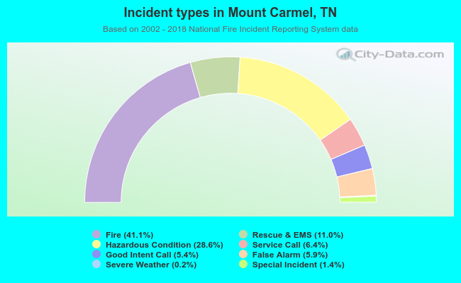 Incident types in Mount Carmel, TN