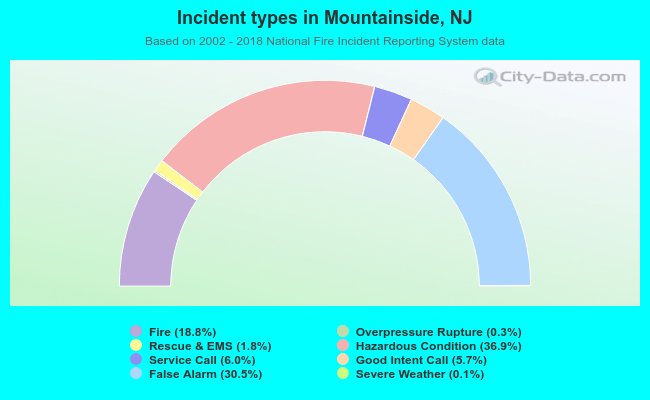 Incident types in Mountainside, NJ