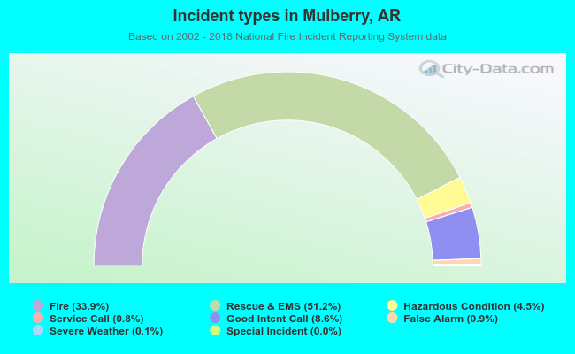 Incident types in Mulberry, AR