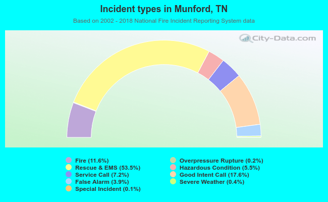 Incident types in Munford, TN