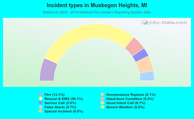 Incident types in Muskegon Heights, MI