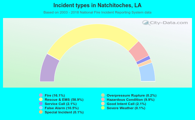 Incident types in Natchitoches, LA
