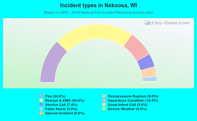 Incident types in Nekoosa, WI