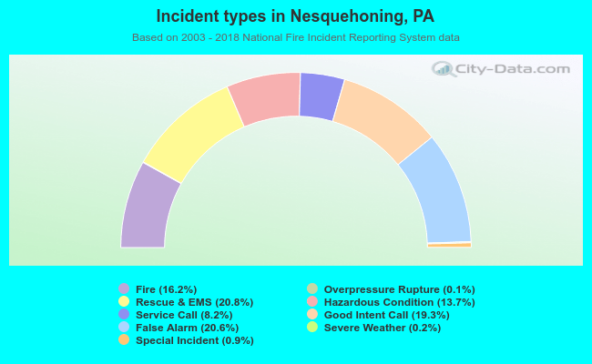 Incident types in Nesquehoning, PA