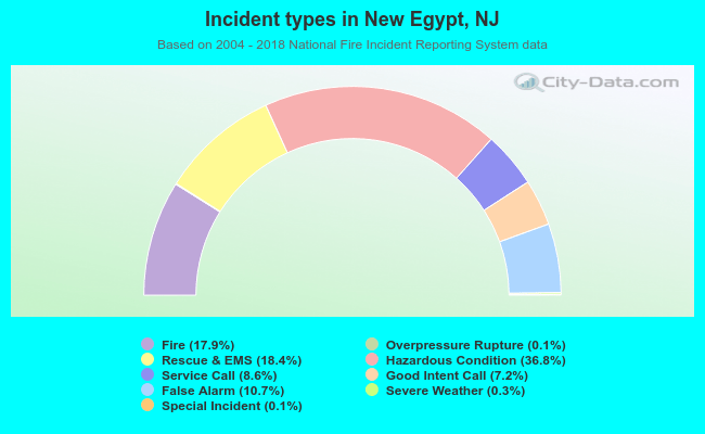 Incident types in New Egypt, NJ