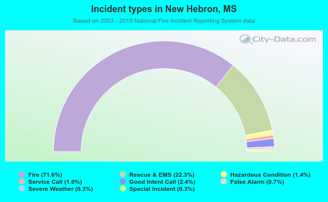 Incident types in New Hebron, MS