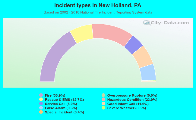 Incident types in New Holland, PA