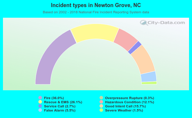 Incident types in Newton Grove, NC