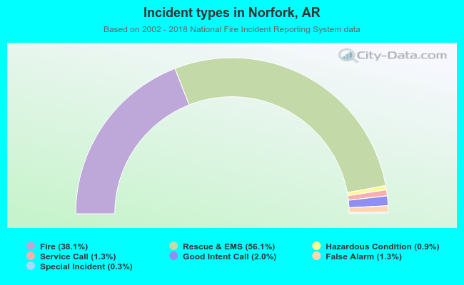 Incident types in Norfork, AR