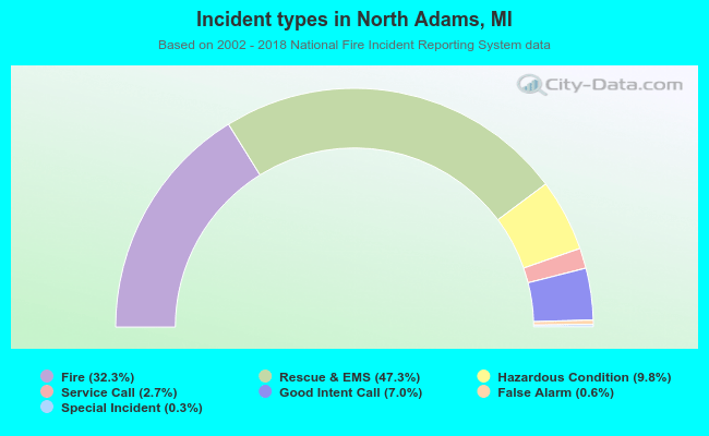 Incident types in North Adams, MI