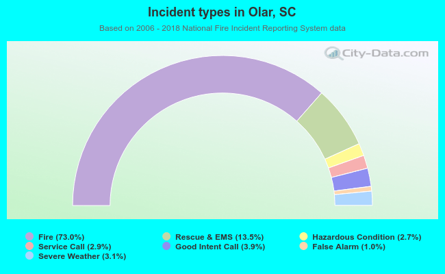 Incident types in Olar, SC