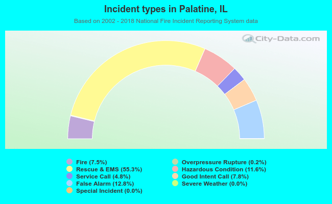 Incident types in Palatine, IL