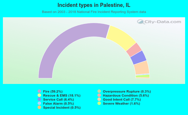 Incident types in Palestine, IL