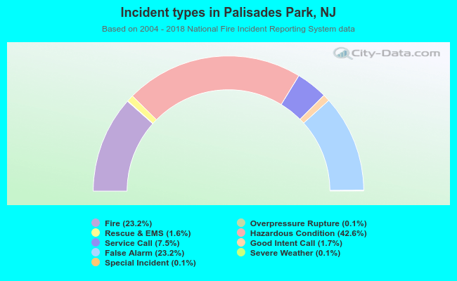 Incident types in Palisades Park, NJ