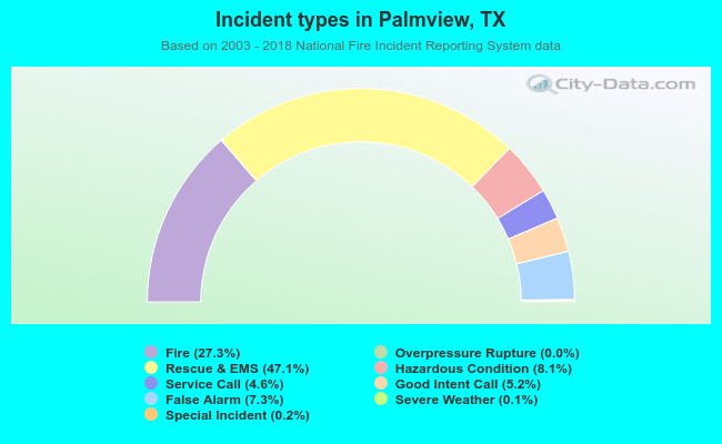 Incident types in Palmview, TX