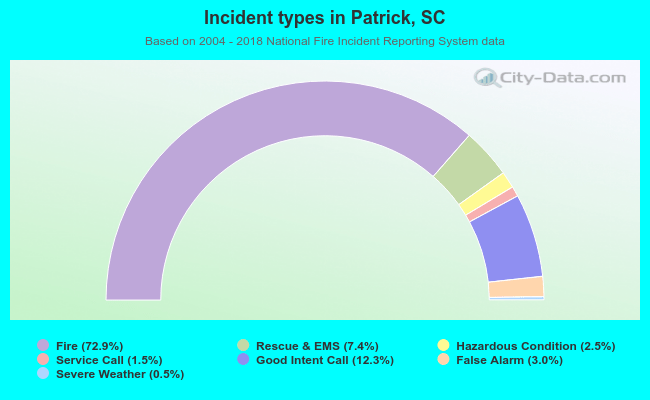 Incident types in Patrick, SC