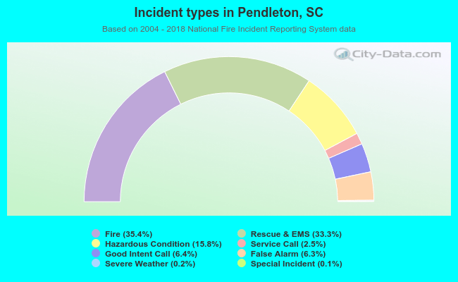 Incident types in Pendleton, SC