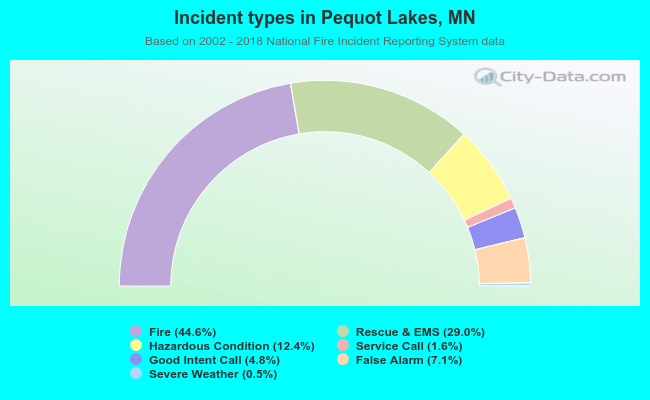 Incident types in Pequot Lakes, MN
