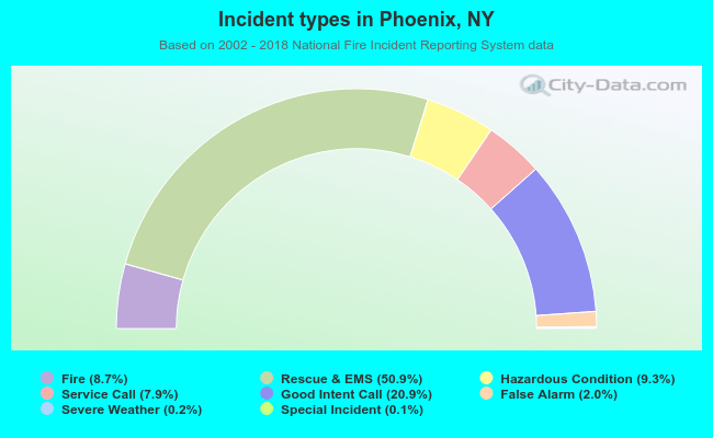 Incident types in Phoenix, NY