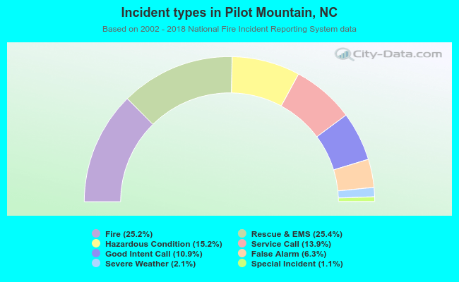 Incident types in Pilot Mountain, NC