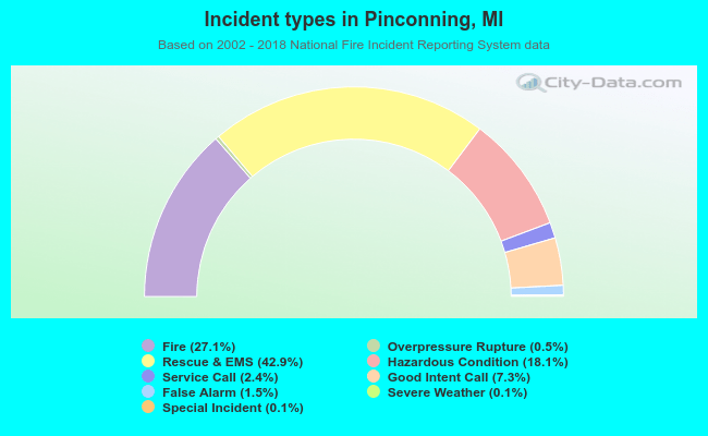 Incident types in Pinconning, MI