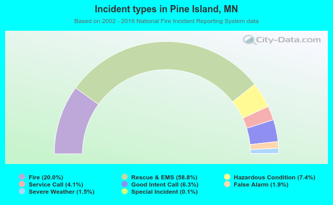 Incident types in Pine Island, MN
