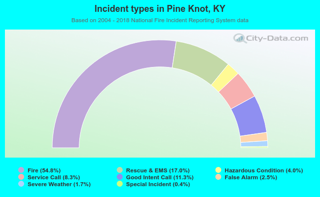 Incident types in Pine Knot, KY