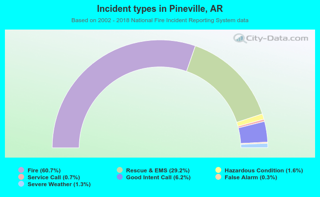 Incident types in Pineville, AR