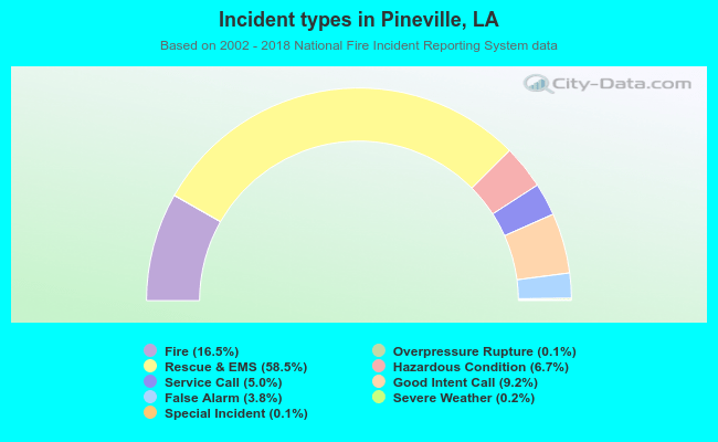 Incident types in Pineville, LA