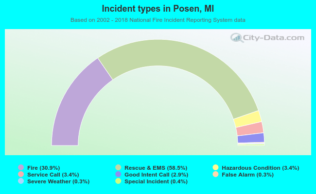 Incident types in Posen, MI