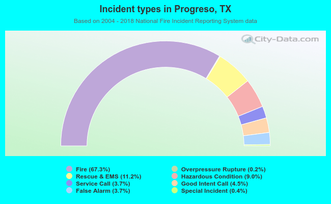 Incident types in Progreso, TX