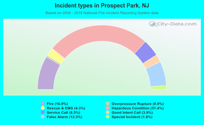 Incident types in Prospect Park, NJ