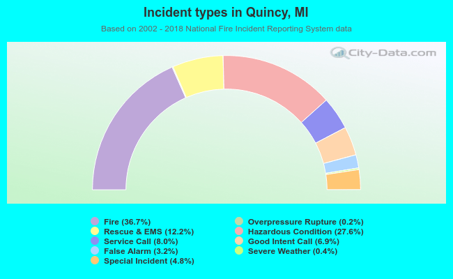 Incident types in Quincy, MI