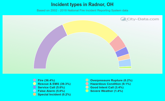 Incident types in Radnor, OH