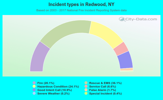 Incident types in Redwood, NY