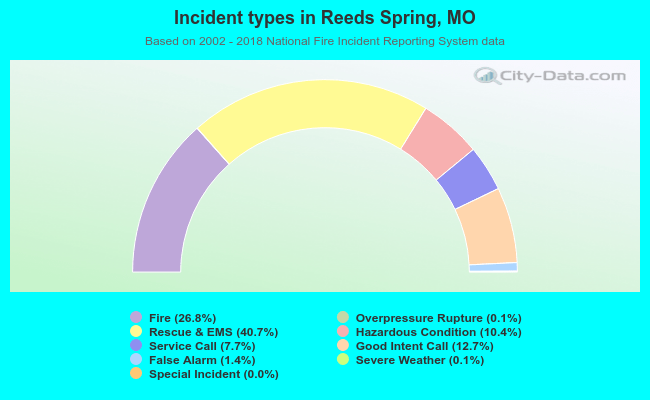 Incident types in Reeds Spring, MO