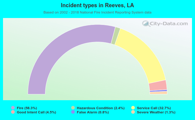 Incident types in Reeves, LA