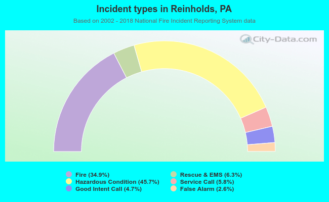 Incident types in Reinholds, PA