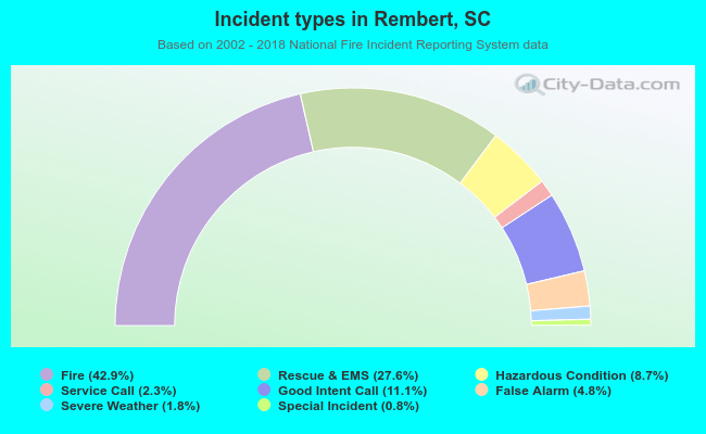 Incident types in Rembert, SC