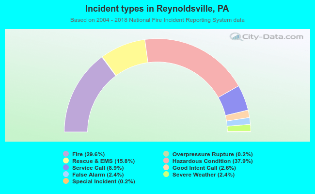 Incident types in Reynoldsville, PA